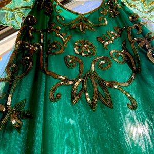 Gatsby inspired HAND BEADED flapper gown made in London, England